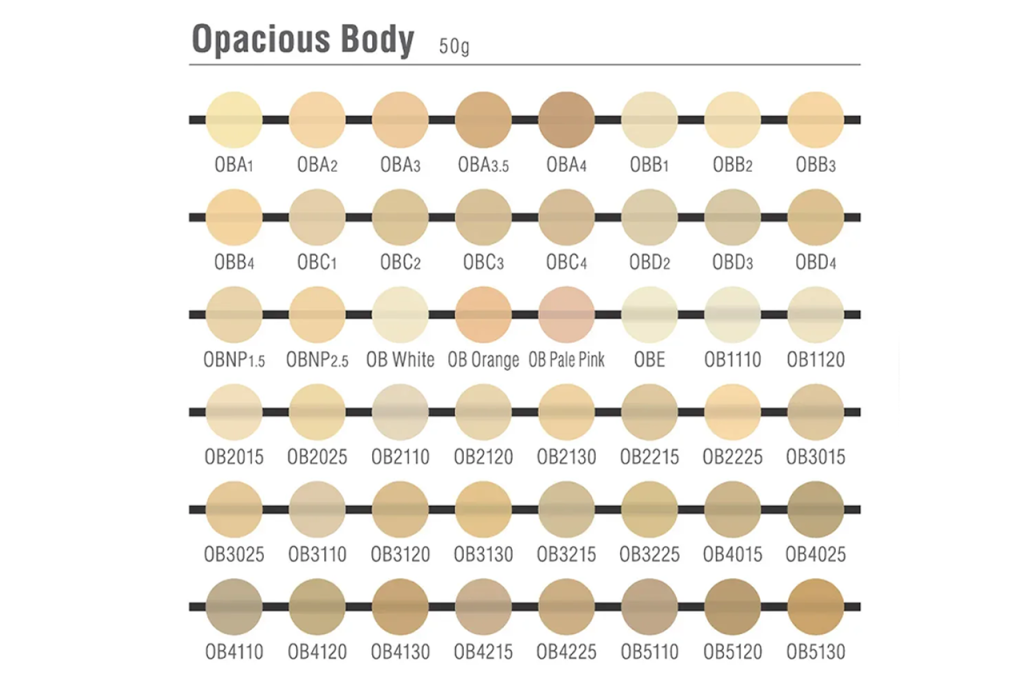 Палитра оттенков EX-3 Опак-дентин